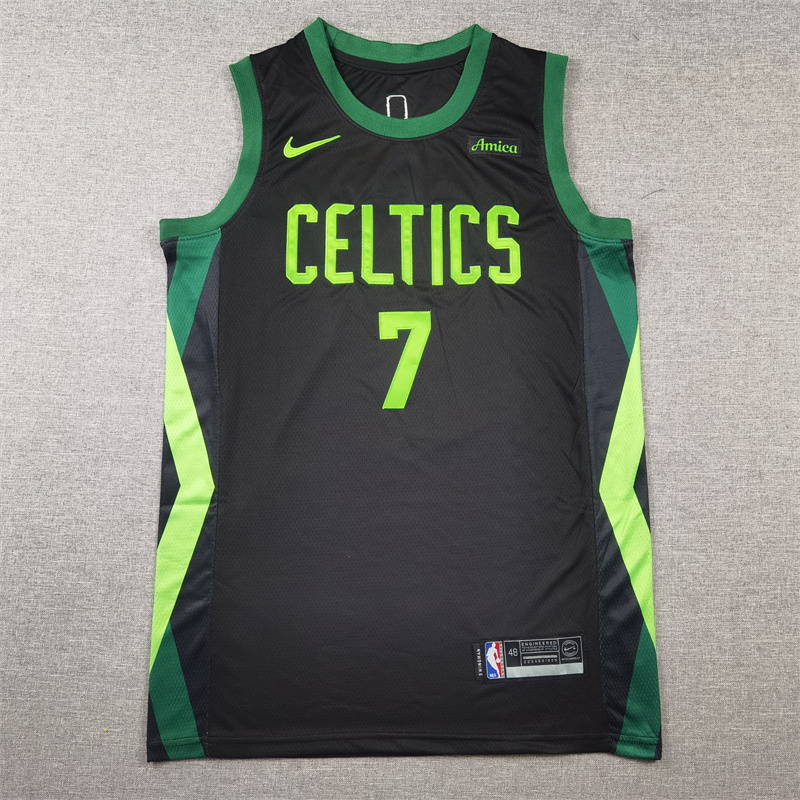 Men Boston Celtics #7 Jaylen Brown Black Nike City Edition 2025 NBA Jersey